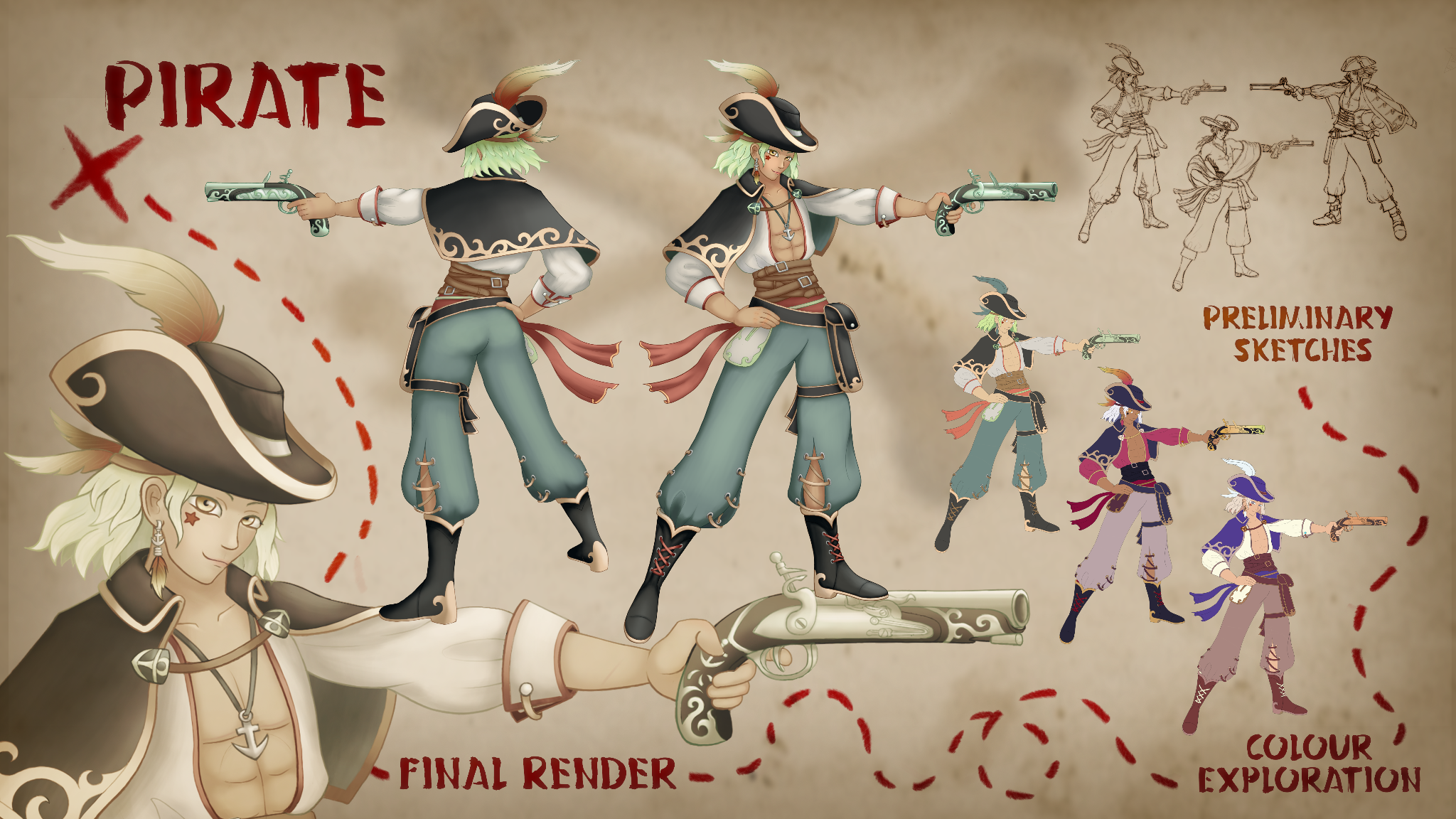 pirate character concept design